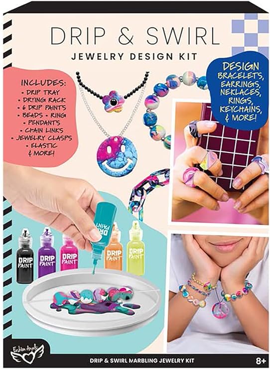 Drip & Swirl Paint Pouring Jewelry Design Kit by Fashion Angels #FAE13077