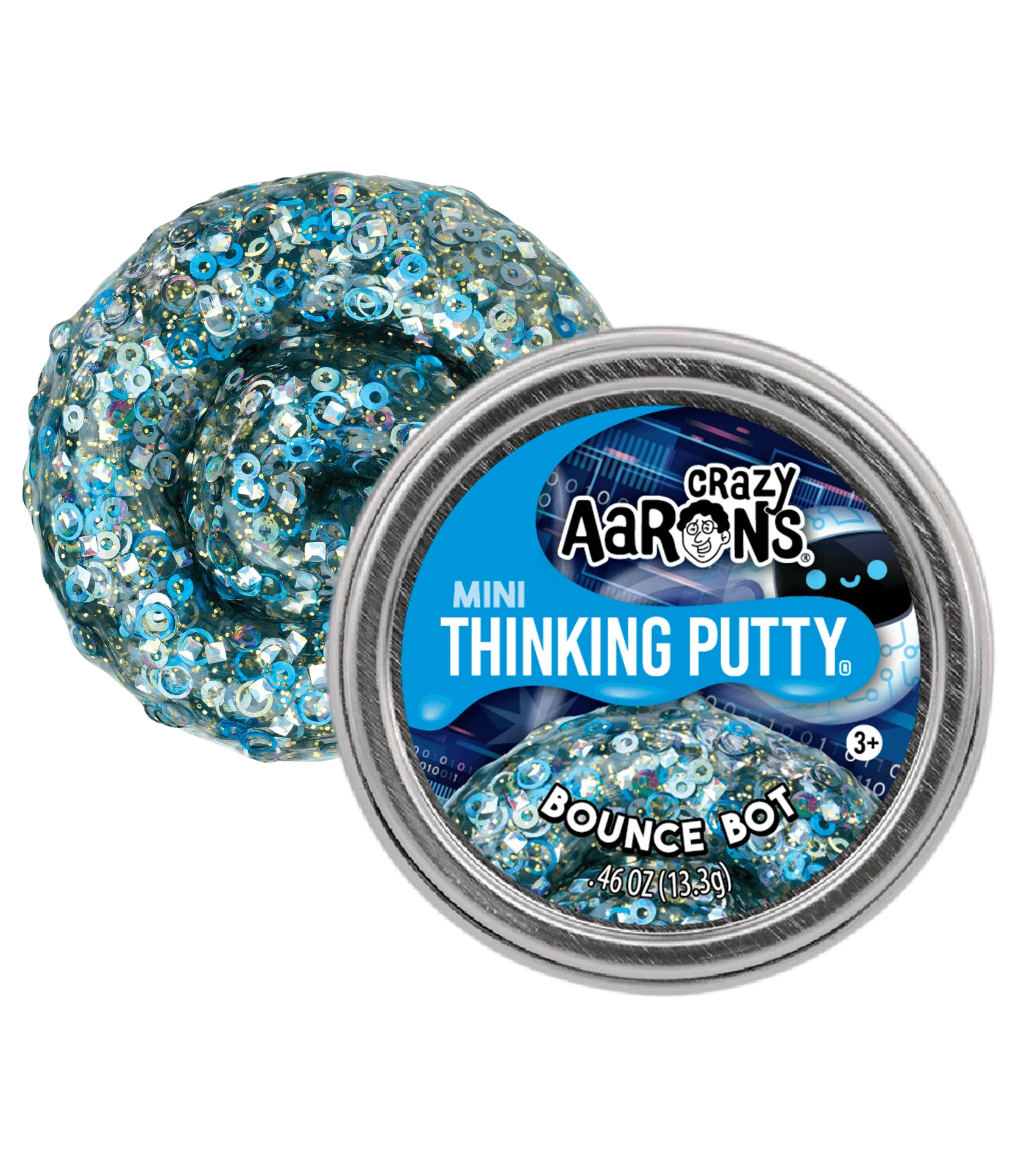 2” Bounce Bot Thinking Putty Tin by Crazy Aaron’s #AT003