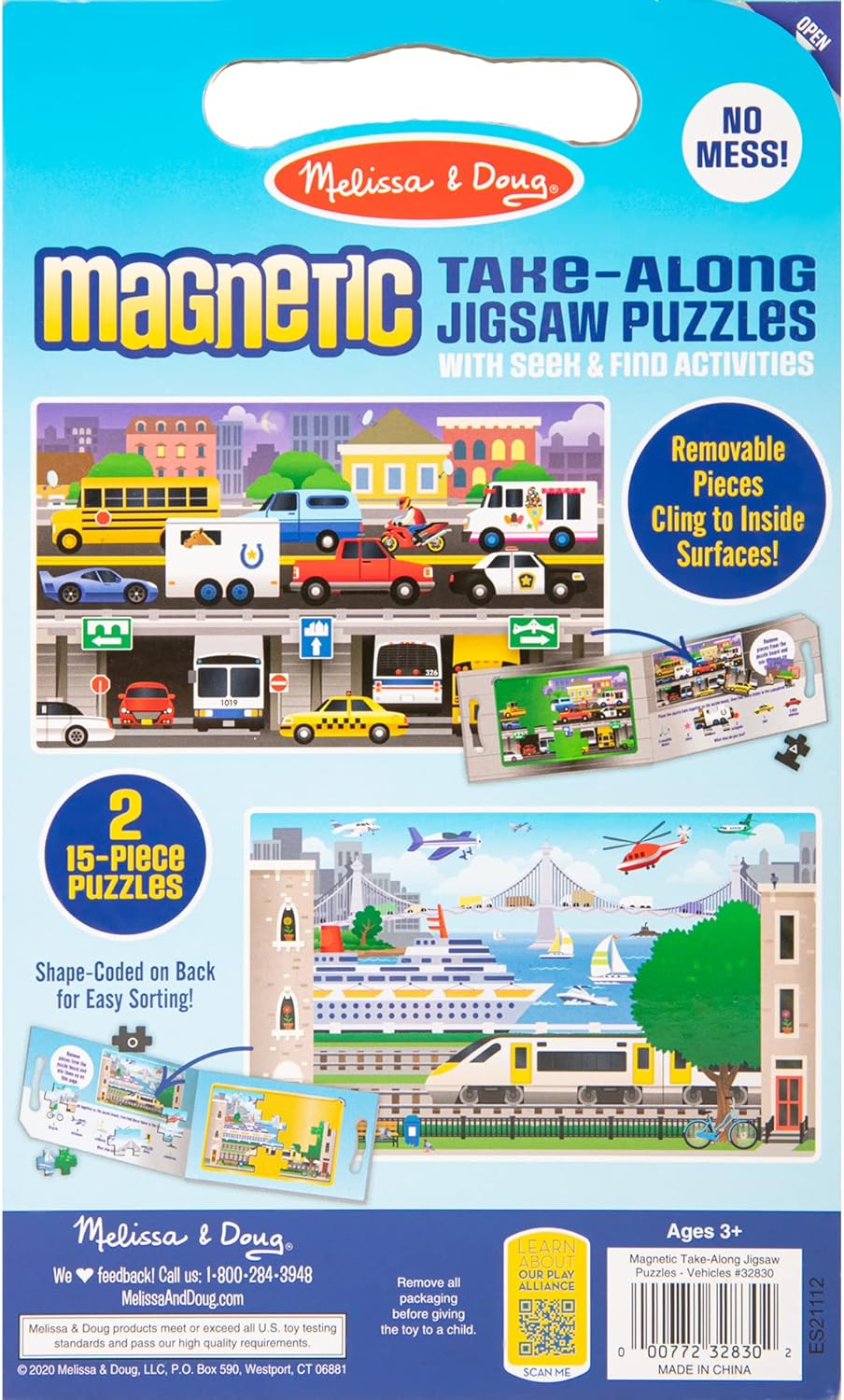 Take Along Magnetic Jigsaw Puzzle- Vehicles by Melissa & Doug #32830