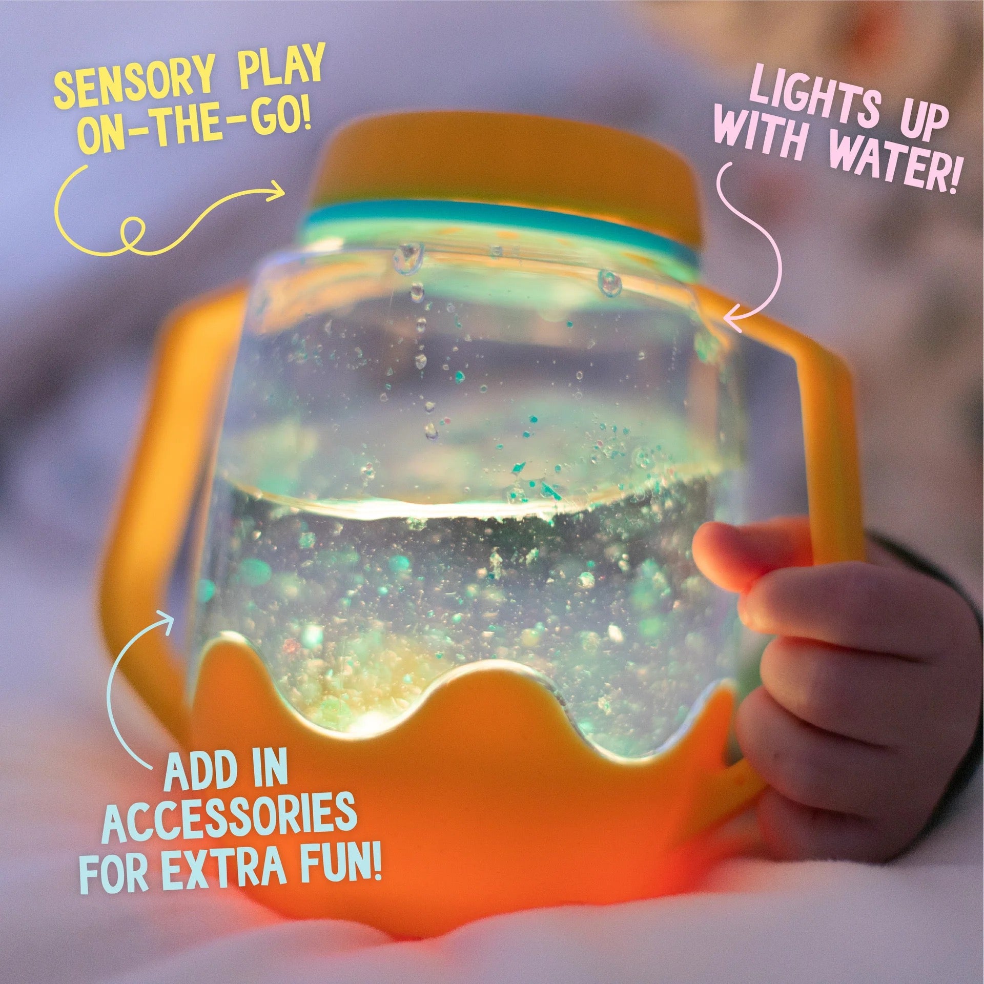 Sensory Play Jar Orange By Glo Pals