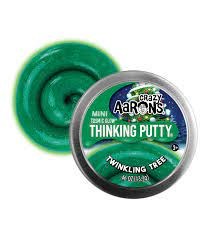 2” Twinkling Tree Thinking Putty Tin by Crazy Aaron’s #TT003