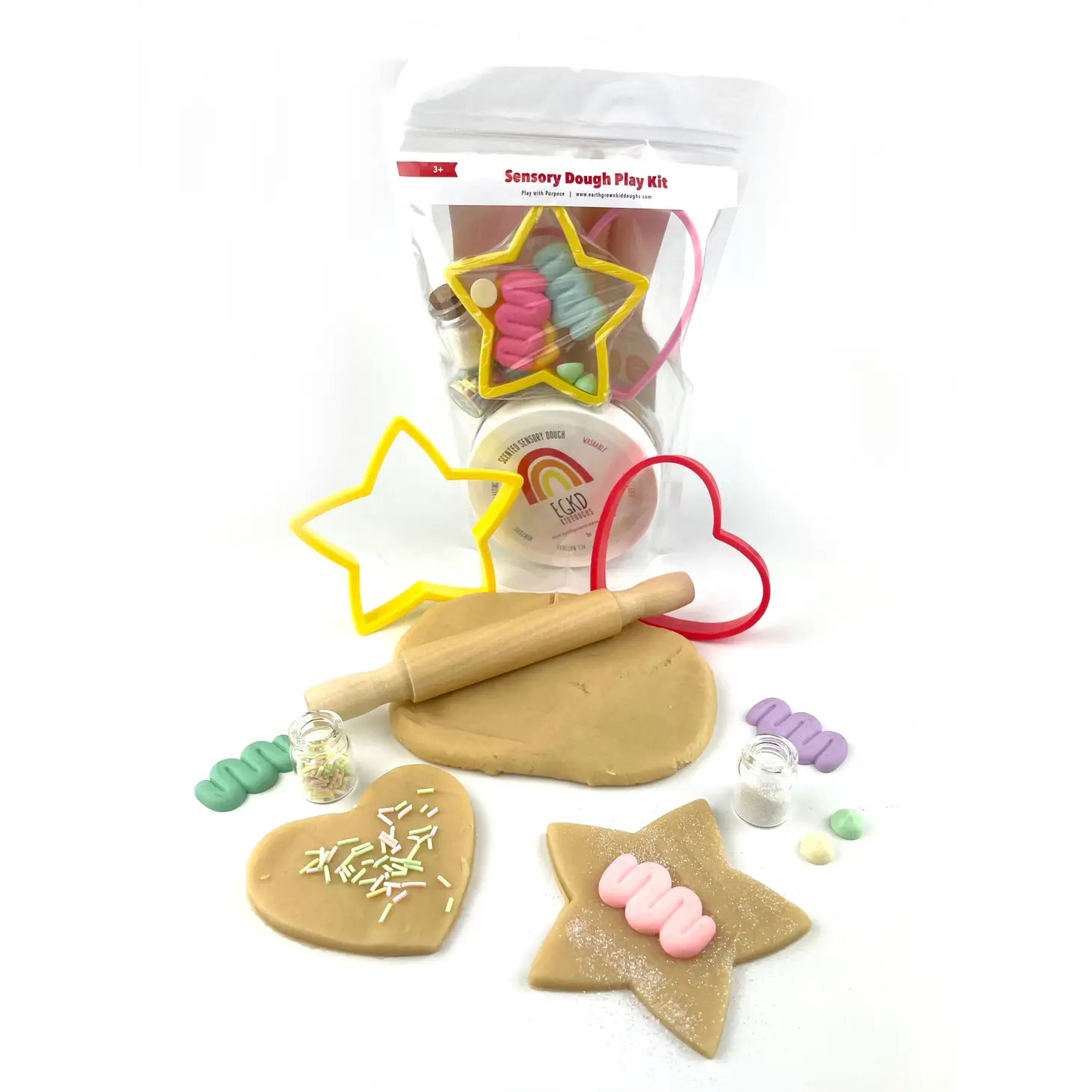 EGKD Sugar Cookie Sensory Dough Play Kit by Earth Grown KidDoughs