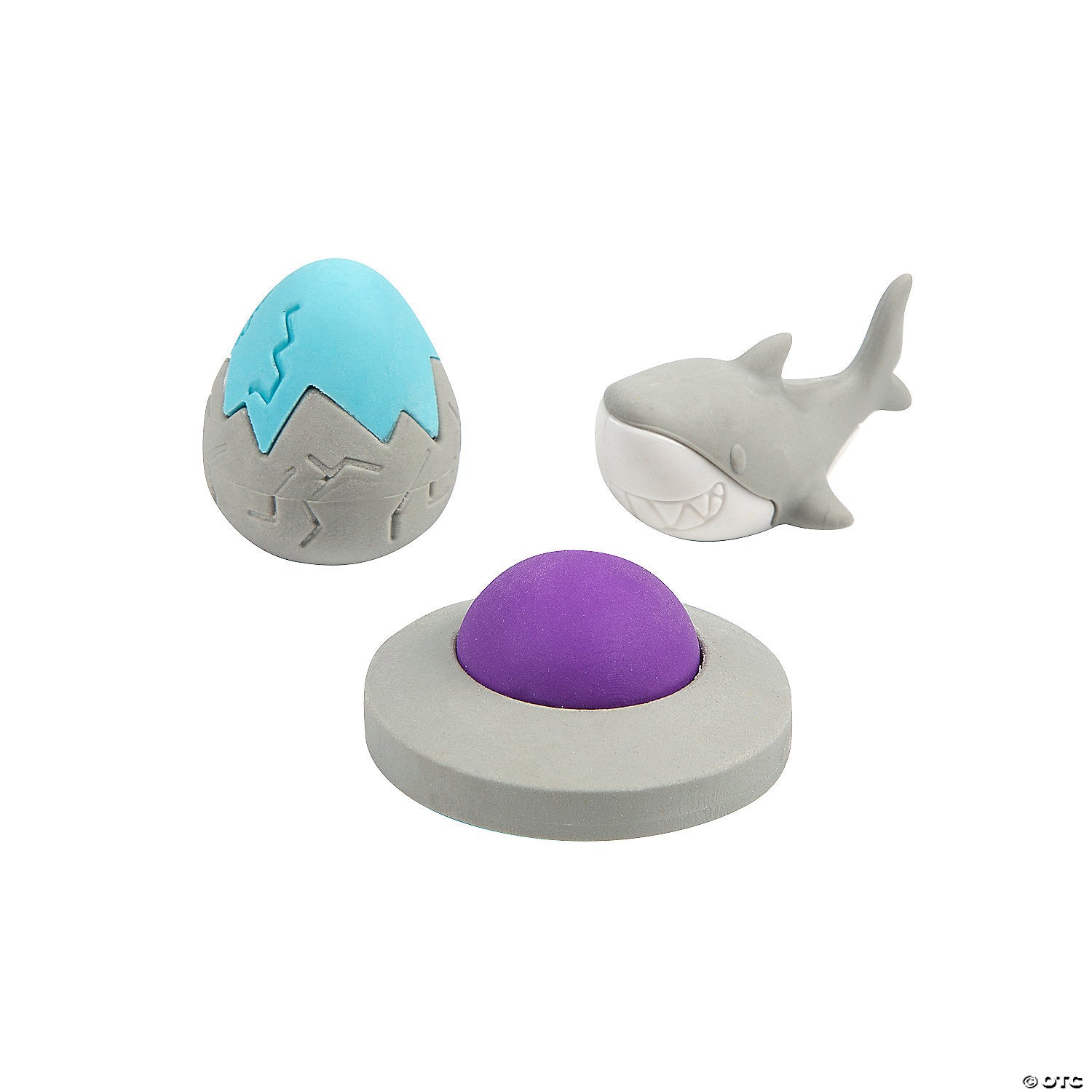 Surprise Inside Erasers: UFO, Dinosaur Egg & Shark by Mindware #14122962