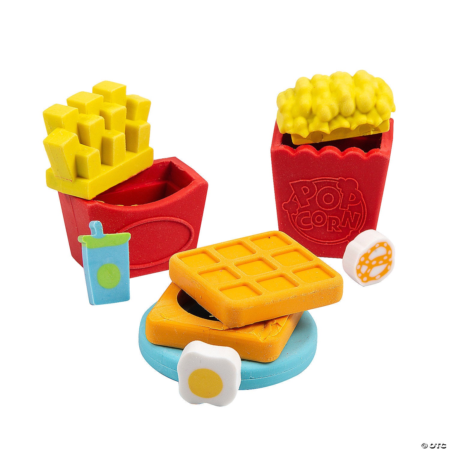 Surprise Inside Erasers: Waffle, Popcorn & French Fries by Mindware #14122959