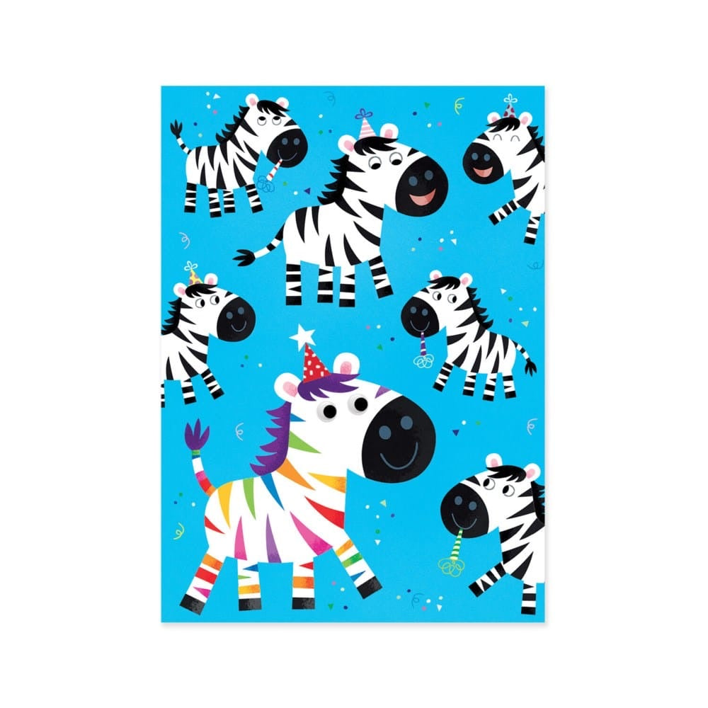 Zebra with Googly Eyes Birthday Card by Peaceable Kingdom