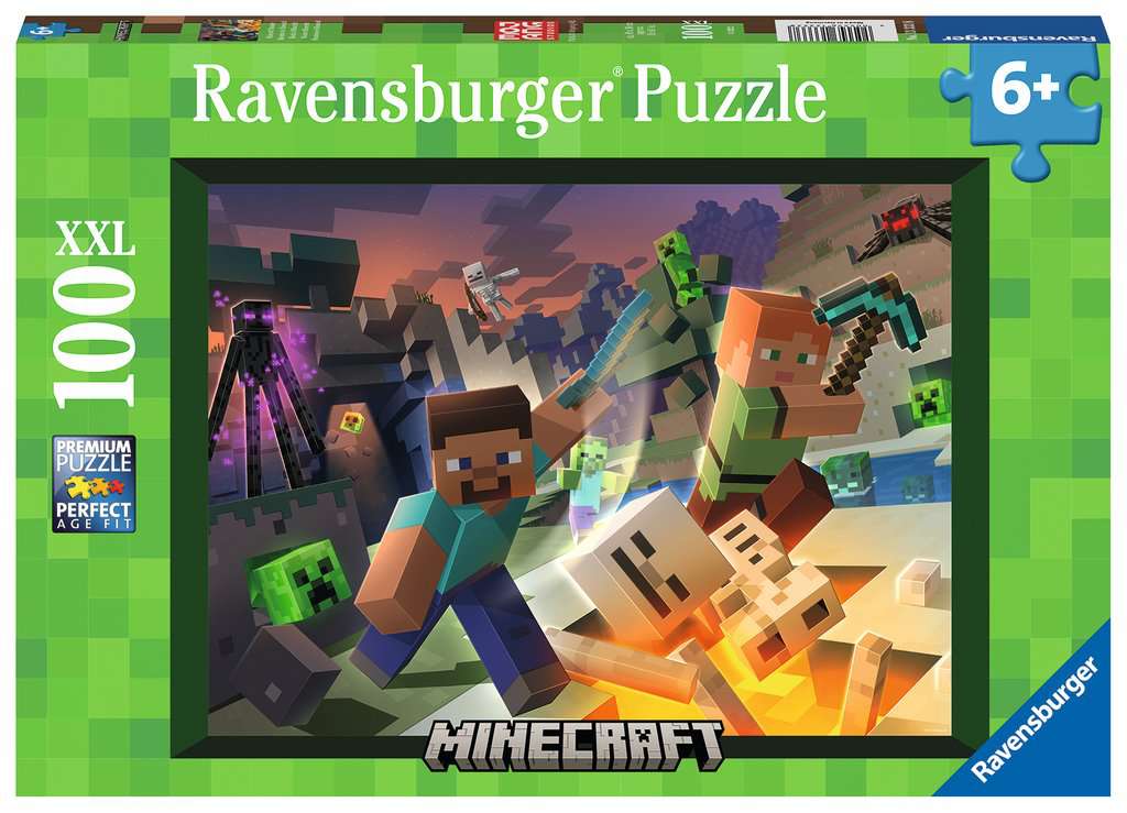 Minecraft Monster Puzzle 100 Pieces by Ravensburger #133338
