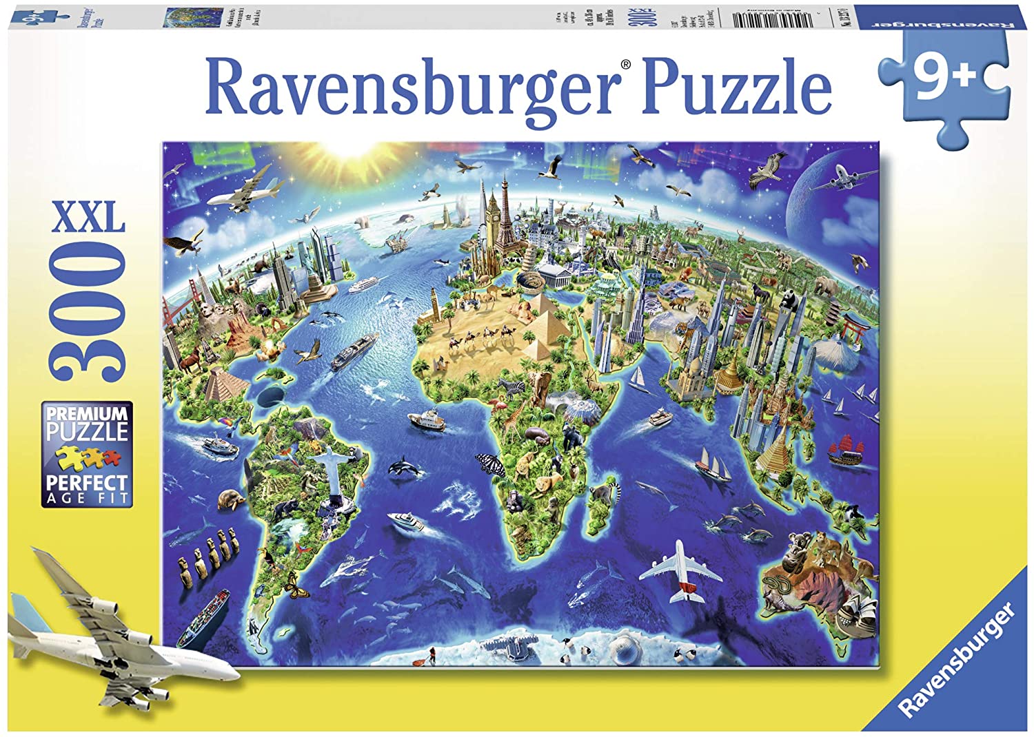 World Landmarks Map 300 Pieces by Ravensburger #13227