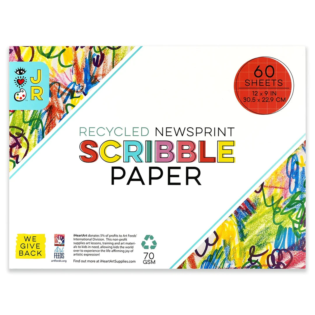 Recycled Newsprint Scribble Paper by Bright Stripes #19750