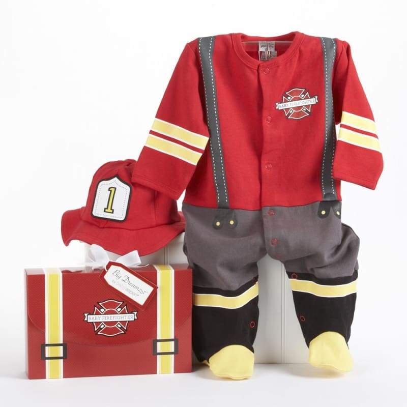 “Big Dreamzzz” Baby Firefighter 2-Pc Layette Set in Gift Box