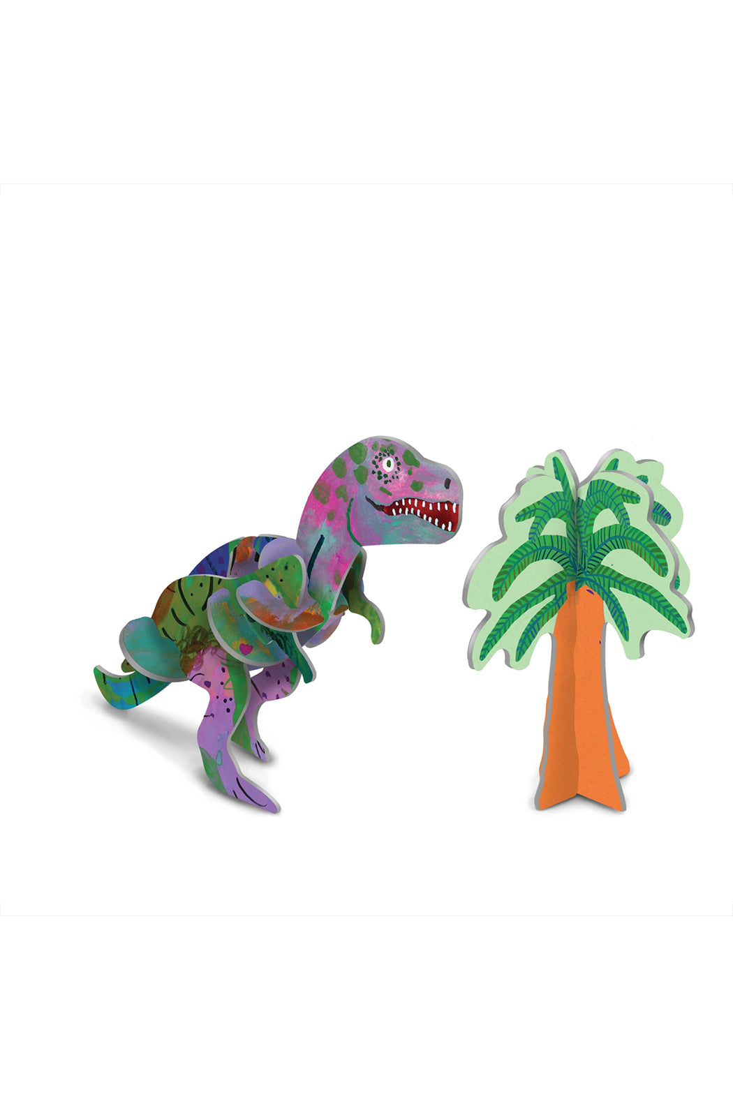 3D Dinosaurs with Prehistoric Plants Assortment by eeBoo