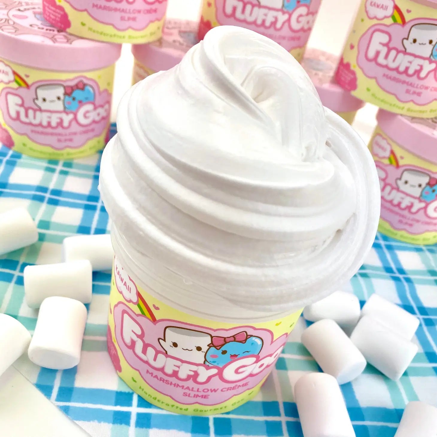 Fluffy Goo Marshmallow Crème Slime by Kawaii Slime