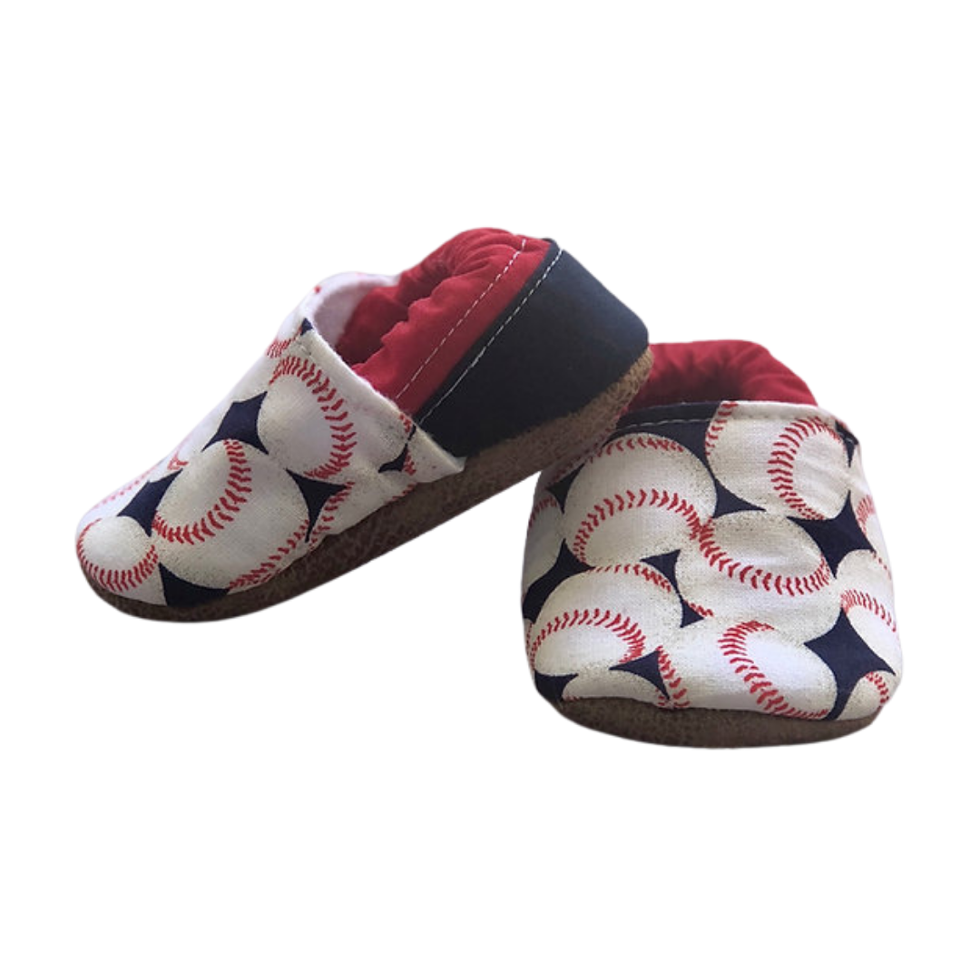 Baseball Baby Moccasins by Trendy Baby