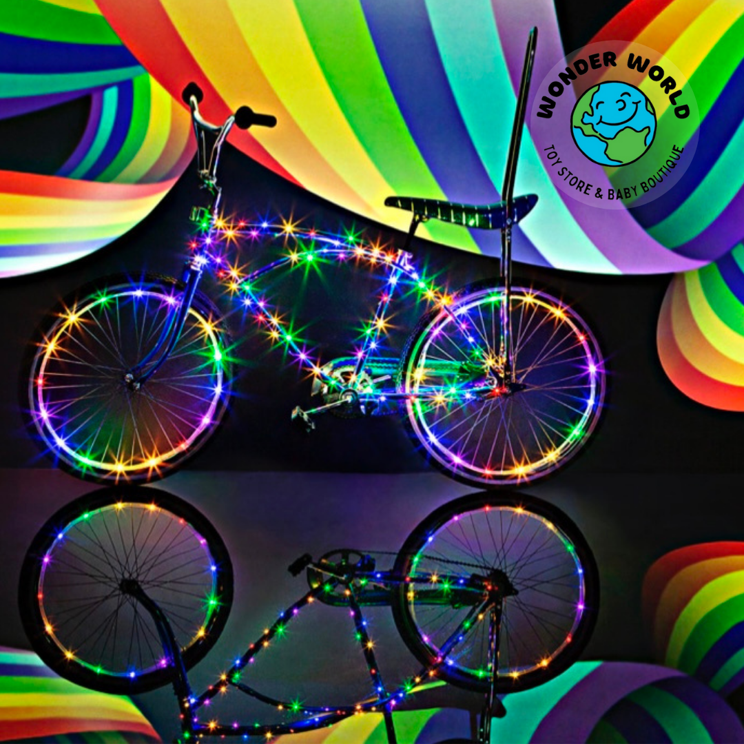 Rainbow Bike Lights Combo- 2 Wheels & 1 Cosmic by Brightz #L1512