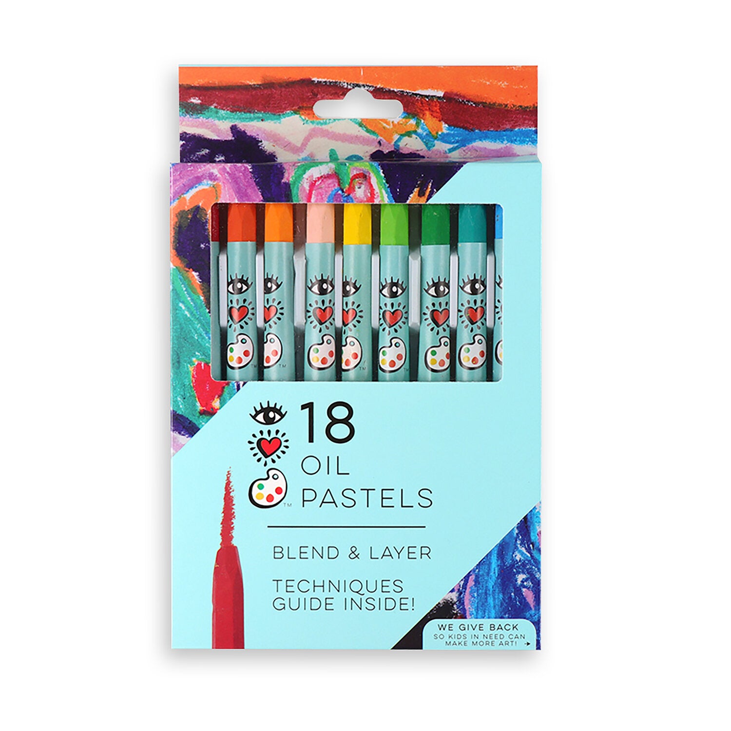 18 Oil Pastels by Bright Stripes #4018-18