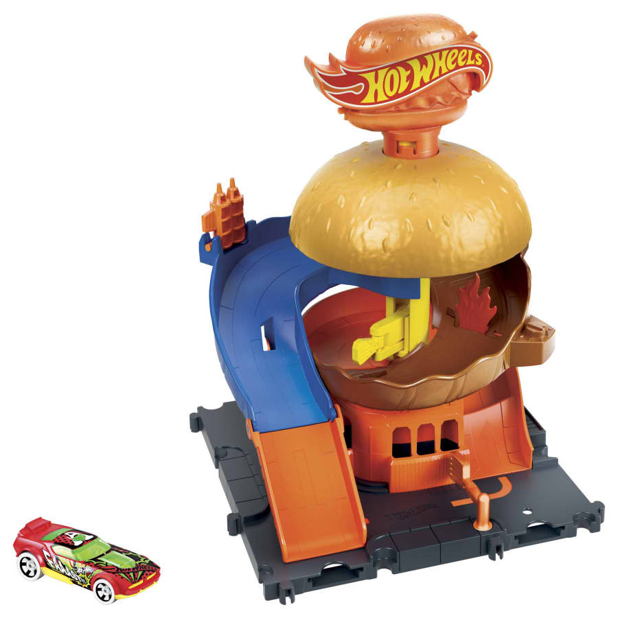 Hot Wheels City Downtown Burger Drive-Thru by Mattel #HDR26