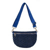 Freya | Woven Vegan Suede Crescent Crossbody Bag : Brown