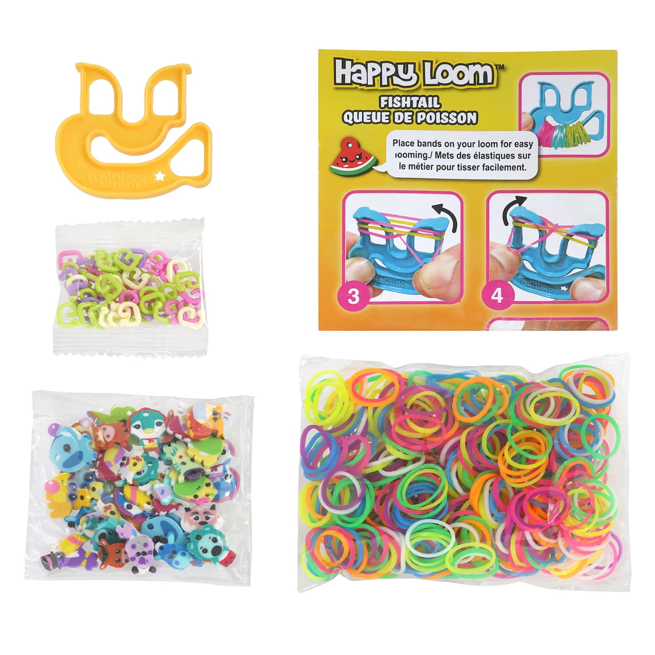 Rainbow Loom Loomi-Pals Happy Loom Charm Bracelet Kit Food #A0111