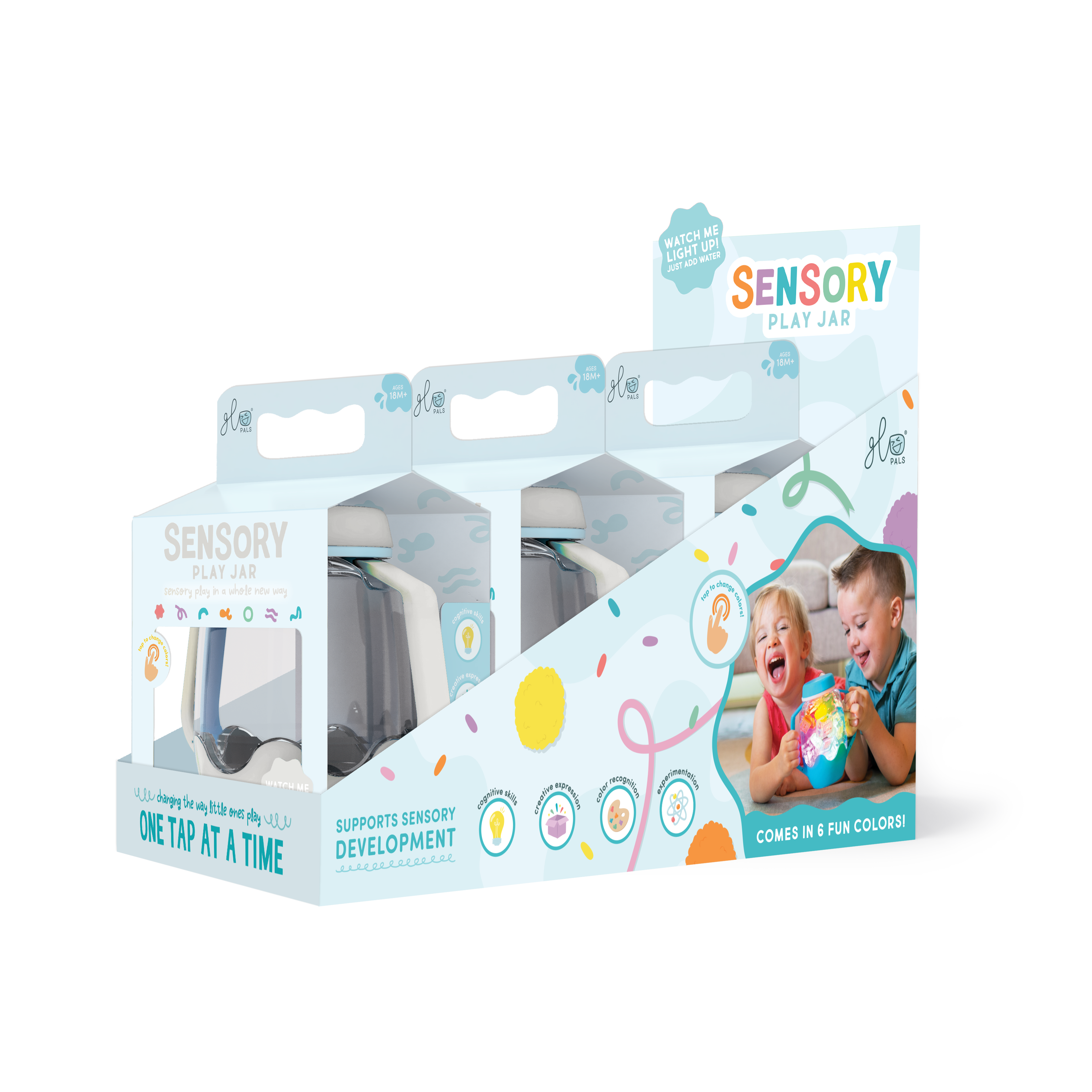 Cloud Grey Sensory Play Jar