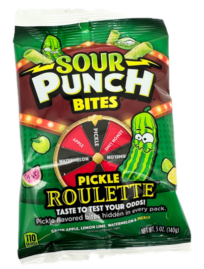 Sour Punch Bites Pickle Roulette Candy