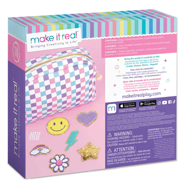 Fashion Pouch with Patches by Make It Real #1460