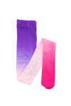 Ombré Rhinestone Tights: Hot Pink, Purple & Pink by Great Pretenders #23040