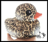 1 Jumbo Animal Print Rubber Ducks - Rubber Duckies - Cute No