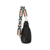 The Atlas | Zippered Sling Bag with Strap: Brown with Boho Strap