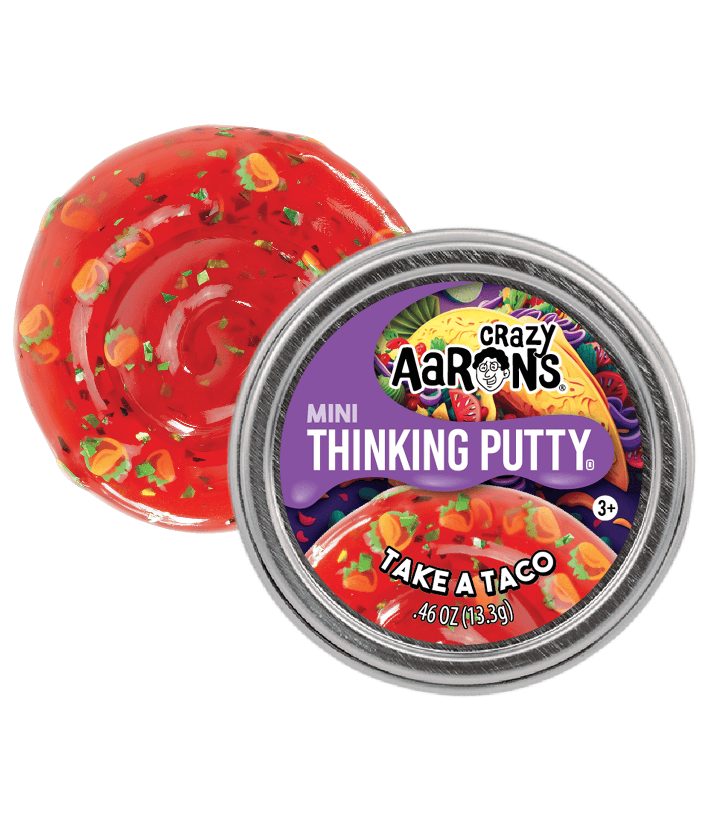 Take A Taco 2” Tin Thinking Putty by Crazy Aaron’s #TC003