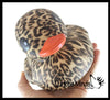 1 Jumbo Animal Print Rubber Ducks - Rubber Duckies - Cute No