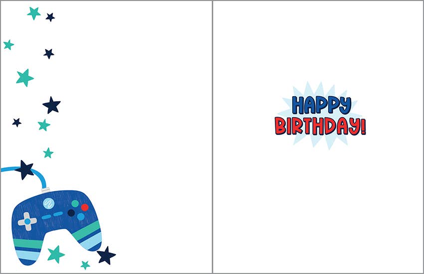 Birthday Greeting Card - Kids - Gaming