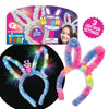 Flashing Plush Bunny Ear Easter Headband Assortment- 12/Pack: Closeout Price