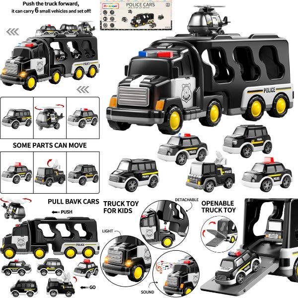 Police Series Pull Back Cars