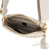 The Finley | Woven Camera Crossbody with Tassel: Navy Checkered