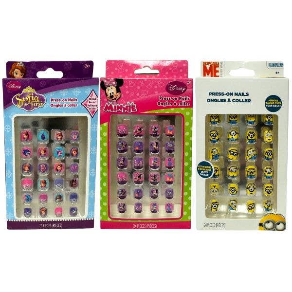 Press-On Nails (Despicable Me, Minnie Mouse, and Sofia the First)