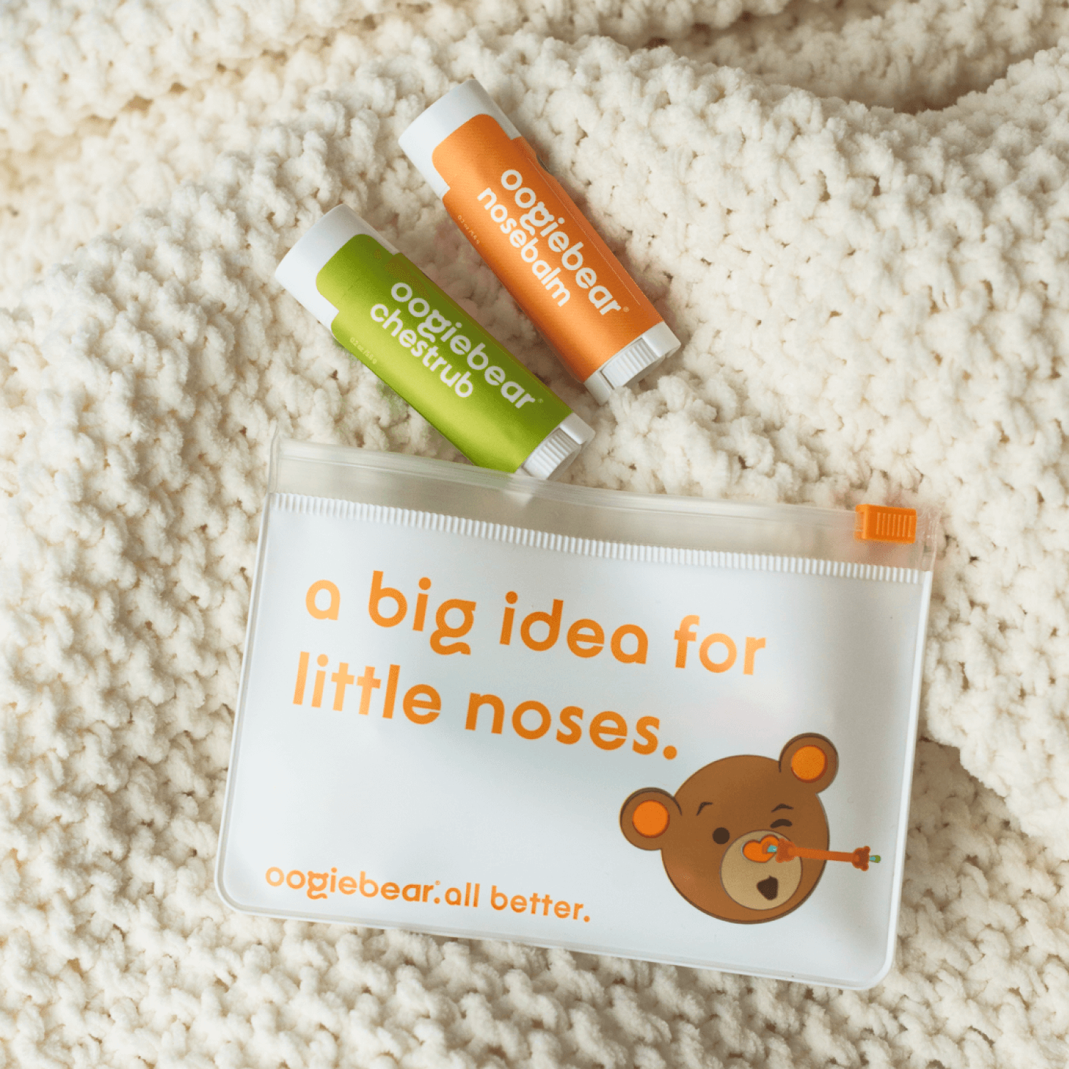 oogiebear mini baby nosebalm and chestrub kit
