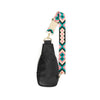 The Atlas | Zippered Sling Bag with Strap: Brown with Boho Strap