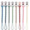 Sweetie Strap™ Silicone One-Piece Pacifier Clips: Pink Beaded