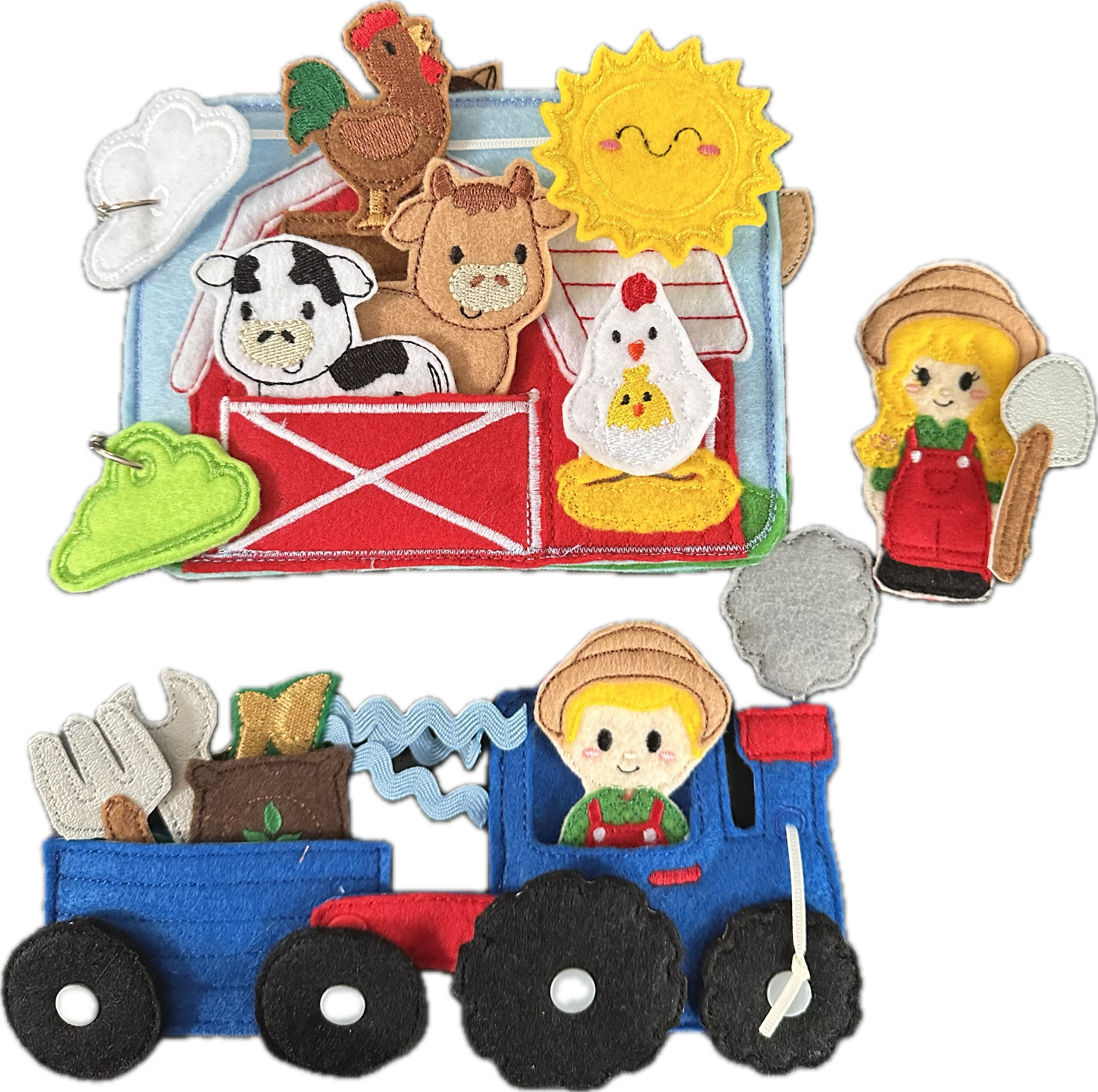 Interactive Farm Animal Quiet Book, Finger Puppet Activity Book for
Kids, Teacher Educational Tool