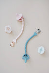 Sweetie Strap™ Silicone One-Piece Pacifier Clips: Toast