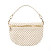 Freya | Woven Vegan Suede Crescent Crossbody Bag : Brown