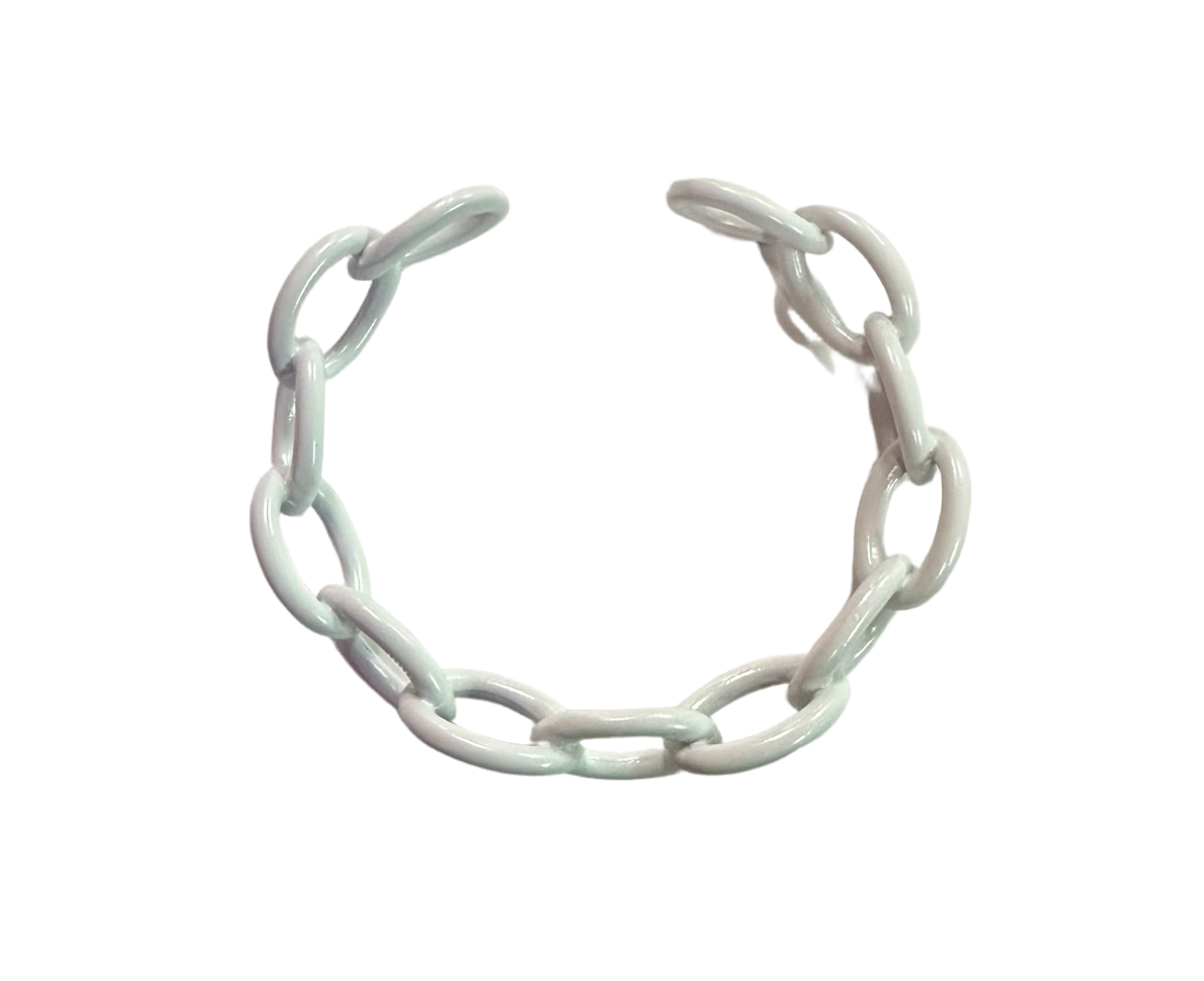 Chain Bracelet- White by OMG Blings #ABR078WH