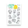 Mythical & Magical Colorable Sticker Pack, 4 Sticker Sheets