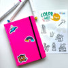 Mythical & Magical Colorable Sticker Pack, 4 Sticker Sheets