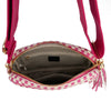The Finley | Woven Camera Crossbody with Tassel: Navy Checkered