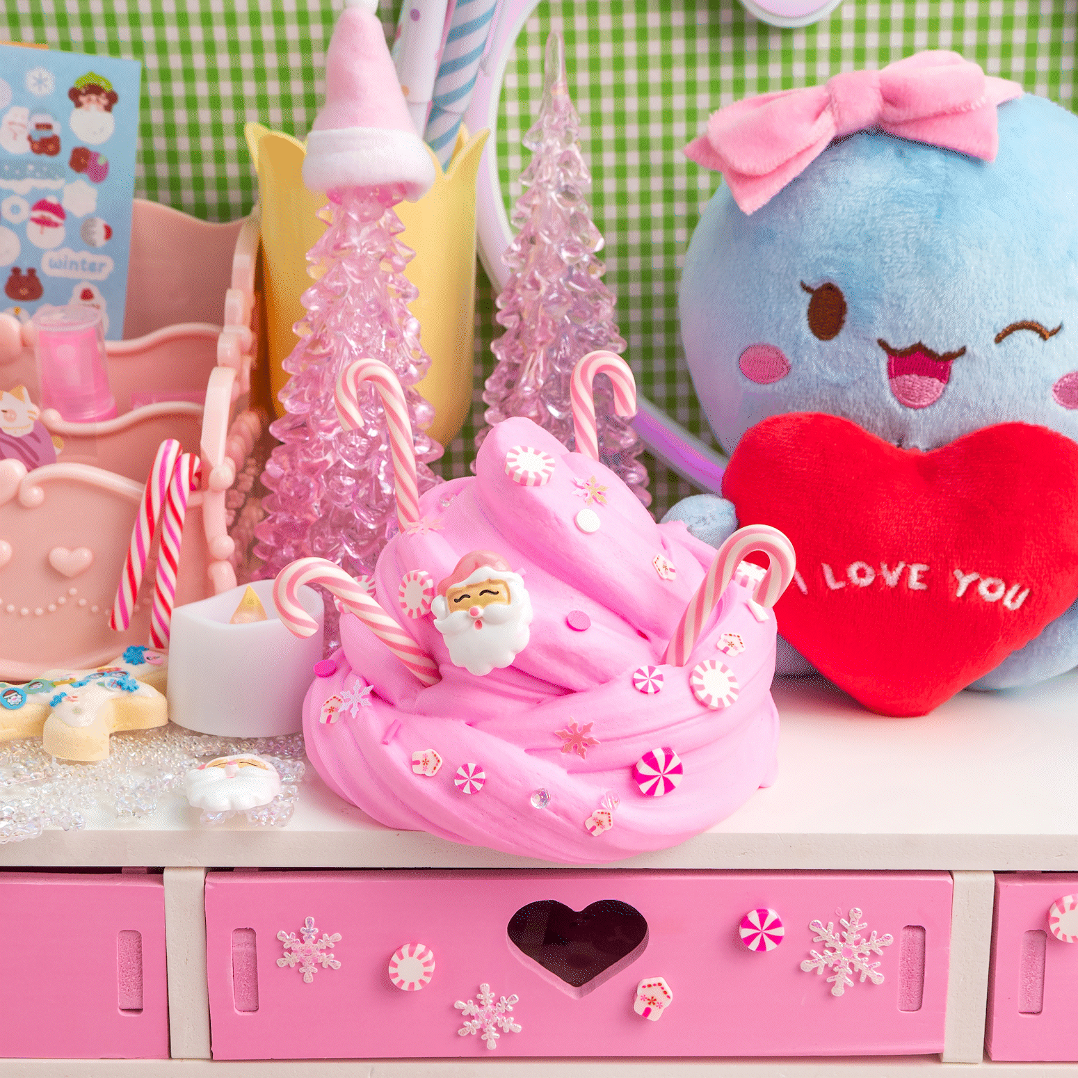 Merry Pinkmas Butter Slime by Kawaii Slime