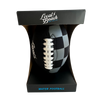 Local Beach Checker Beach & Water Football 9 inch: Black/Grey Checker