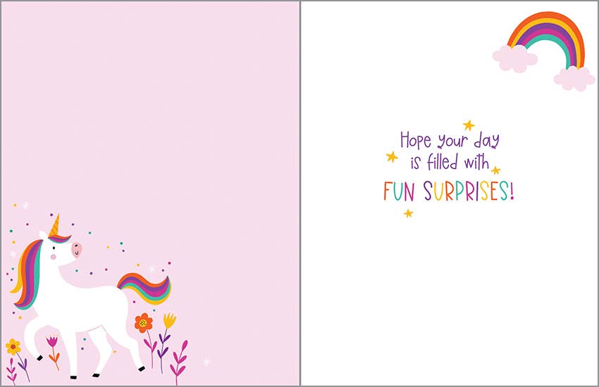 Birthday Greeting Card - Kids - Magical Unicorn