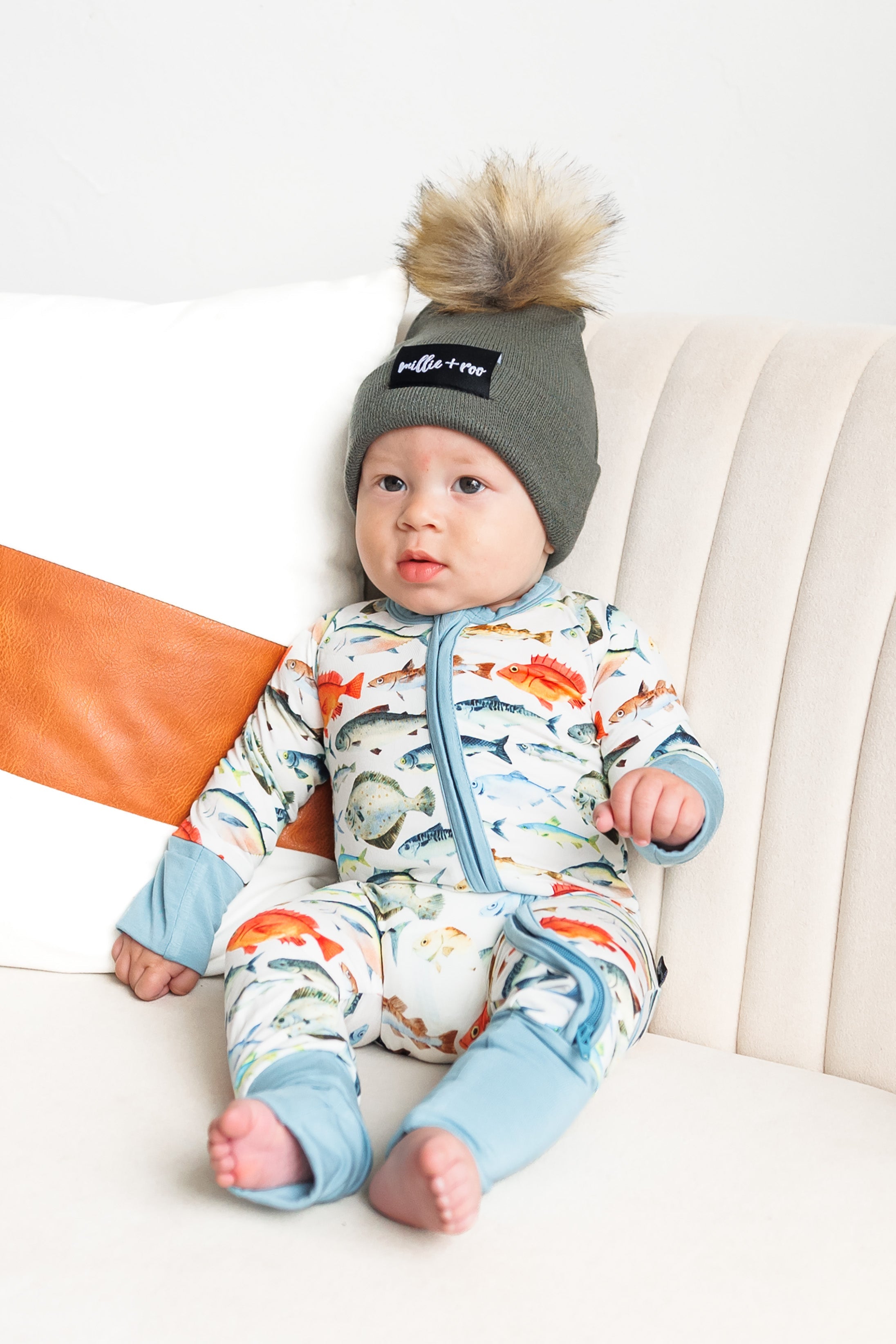 BAMBOO CUFF BEANIE- Sage