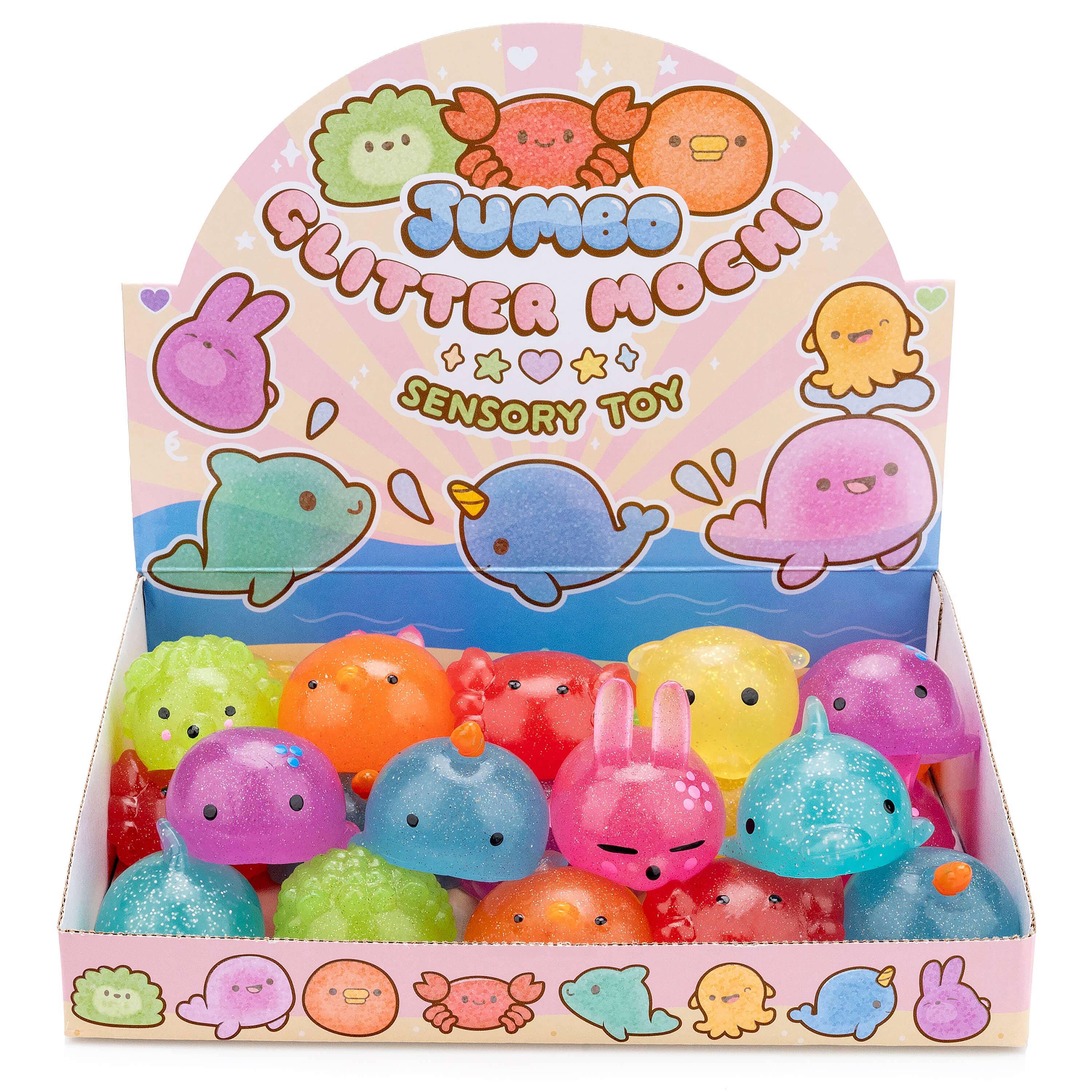 Jumbo Glitter Mochi Sensory Toy by Kawaii Slime