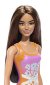 Beach Barbie Doll with Swim Suit (Brunette)